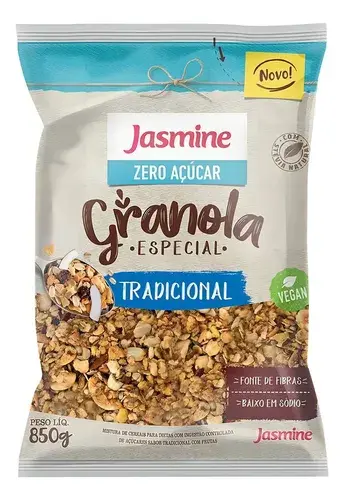 Granola Tradicional Zero Açúcar Jasmine 850g