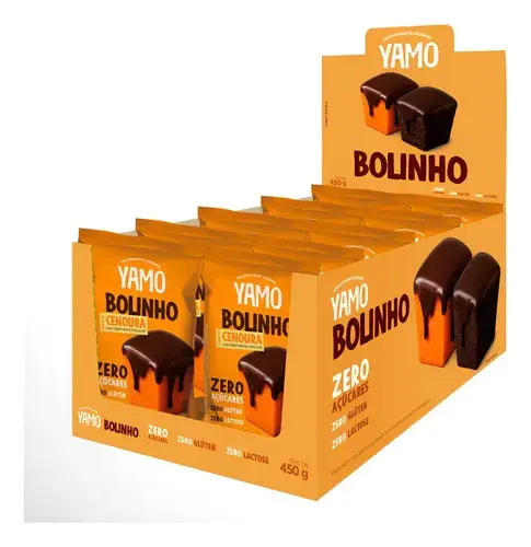 Kit 10 Bolinho Cenoura Com Chocolate Yamo Sem Açucar Topway 400g
