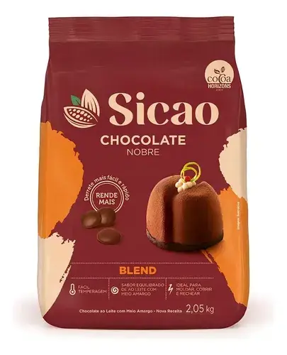 Chocolate em Gotas Blend Sicao 2,05kg Pacote para Bombons e Doces