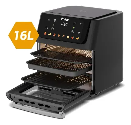 Fritadeira Air Fryer Philco 16 Litros Paf16c Preto 220v
