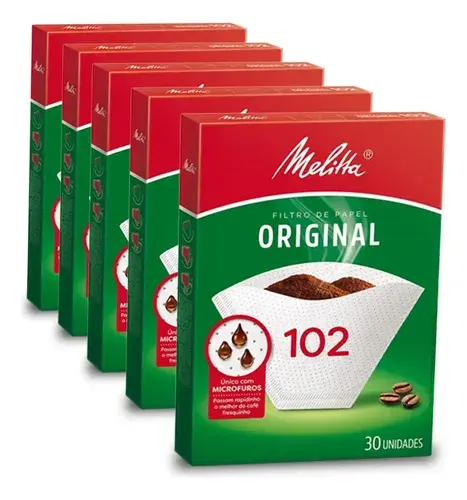 Filtro De Papel Melitta 102 Kit 5 Caixas