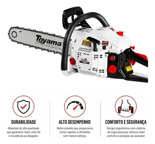 Motosserra Toyama Tcs58h-18snb A Gasolina Cor Branco