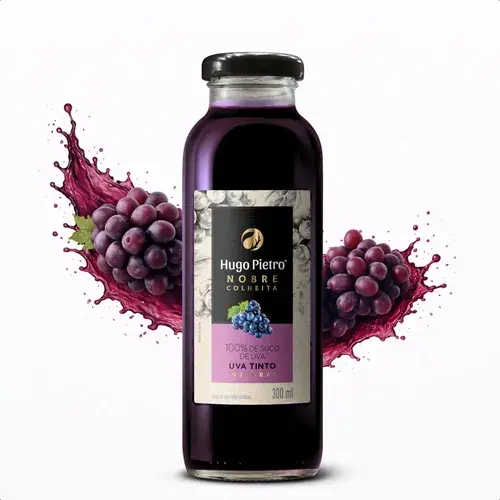 Suco De Uva Tinto Integral Hugo Pietro 300ml 100% Suco