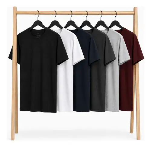 Kit 6 Camiseta Masculina Algodão Confort By Zaroc
