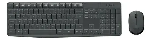 Combo Teclado e Mouse sem fio Logitech MK235 Layout ABNT2