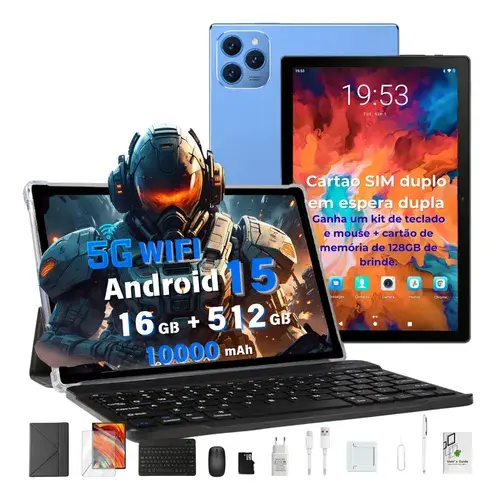 Tablet A10 Android 15 Dual Sim 5g 16gb+512gb+128gb 10000mah