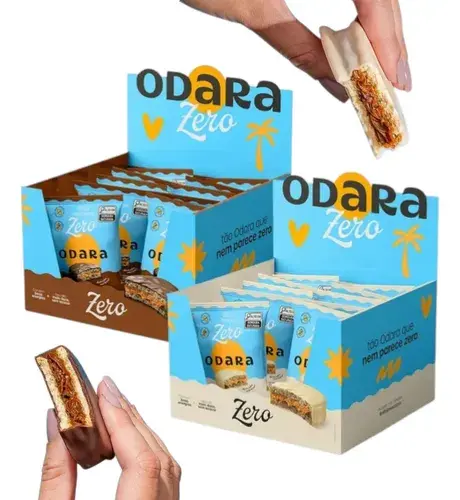Alfajor Zero Odara Kit Chocolate Branco E Tradicional Caixa