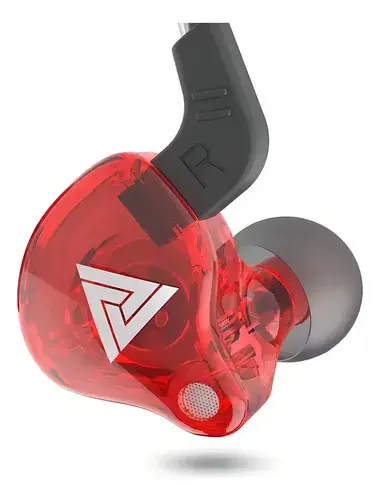 Fone Gamer Qkz Ak6 Intra Auricular P2 3.5mm Com Microfone Cor Vermelho