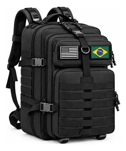 Mochila Tática Masculina Militar 50L Impermeável Reforçada Grande Molle Viagem Camping Trilha Airsoft Pesca Caça Forpak