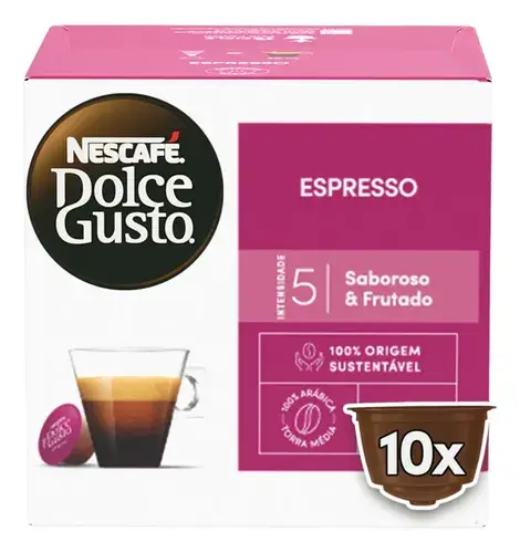 Café Em Cápsula Nescafé Dolce Gusto Espresso 10 Cápsulas