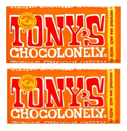 Kit 2 Tonys Chocolonely Ao Leite Caramelo E Sal 180g (360g)