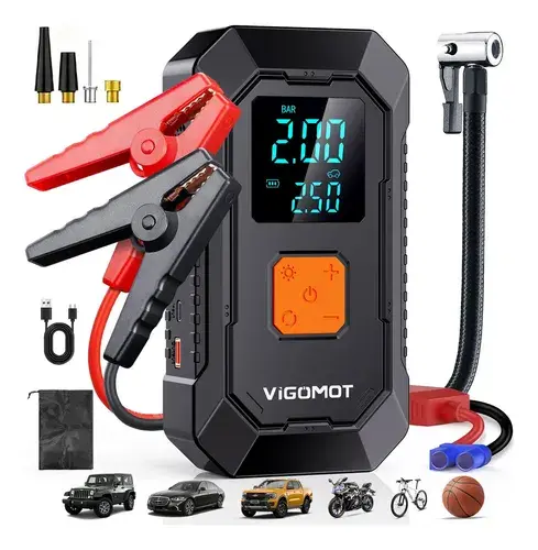 Auxiliar Partida Portátil Veicular Compressor Ar Emergência