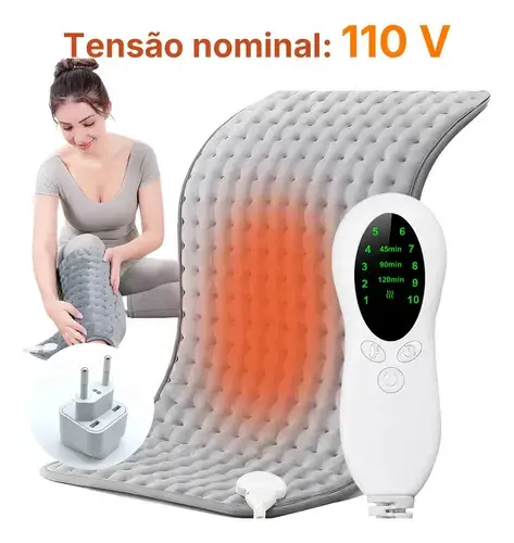 Almofada Elétrica Térmica Para Fisioterapia Manta Térmica Almofada De Aquecimento Cobertor De Viagem Tapete Aquecimento Pés Costas E Alivia Menstruação 110V