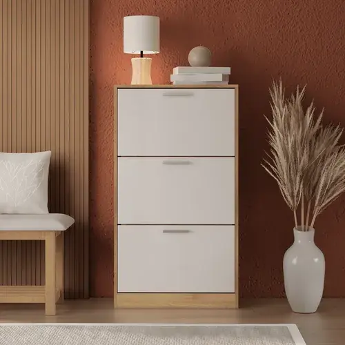 Sapateira 3 Portas Design Minimalista Suporta Até 20 Pares