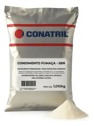 Fumaça Em Pó Natural - Sabor De Defumado E Churrasco tempero condimento Conatril alto rendimento sem glúten