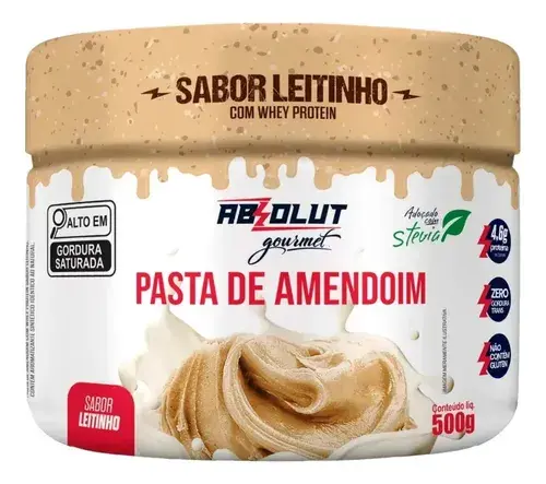 Pasta De Amendoim Integral Leitinho Com Whey Protein 500g