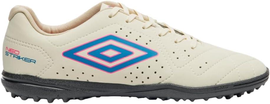 Chuteira Futsal Umbro Neo Striker Ii, White Asparagus/Cloisonne/Rosa Flúor