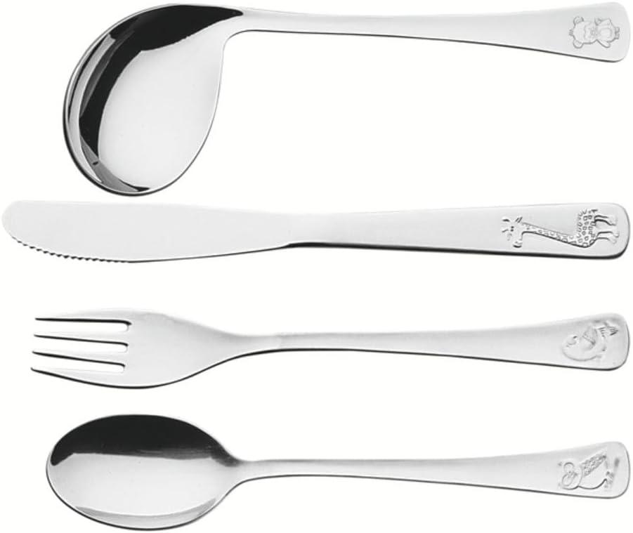 Tramontina 66970010 Jogo de Talheres Infantil Aço Inox com 4 Peças, Prata
