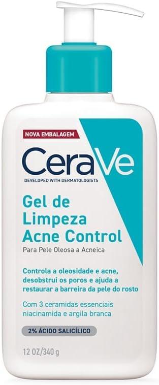 CeraVe Acne Control Refil Gel de Limpeza Facial, Pele Normal a Oleosa, 60g