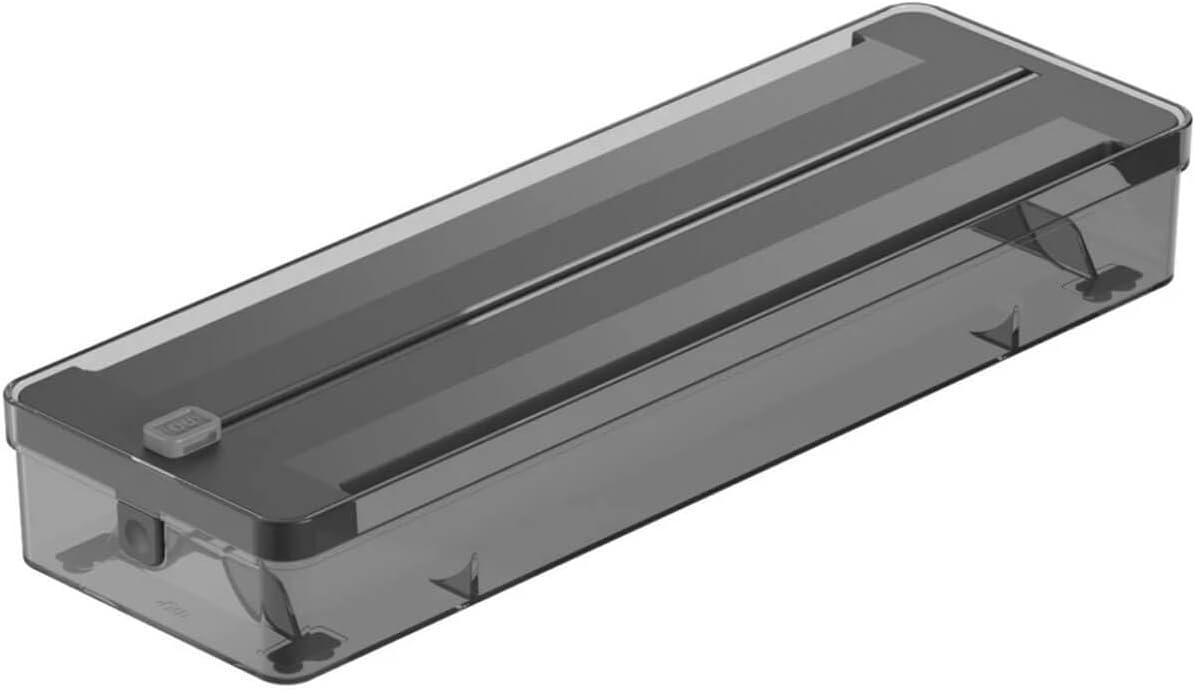 Ou Organizador e Cortador de Rolos Duplo Preto Linha Clear Gavetas