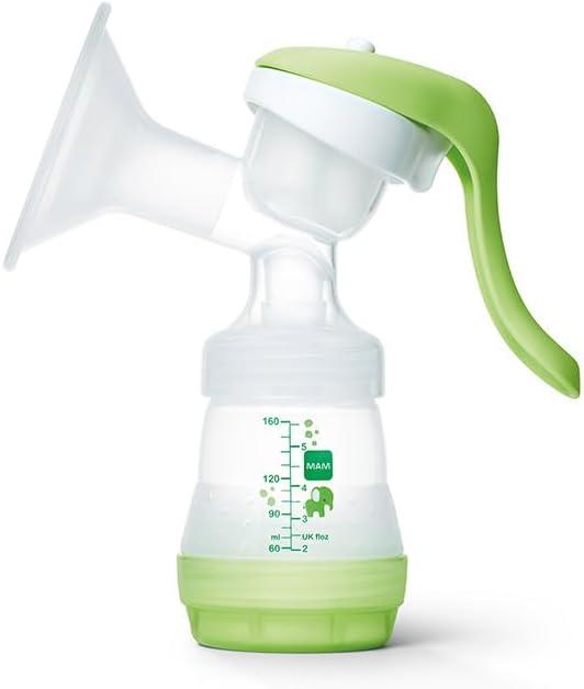 MAM Baby 1 Bomba Tira-Leite Materno Manual com Mamadeira Easy Start Anticólica 160ml, Verde