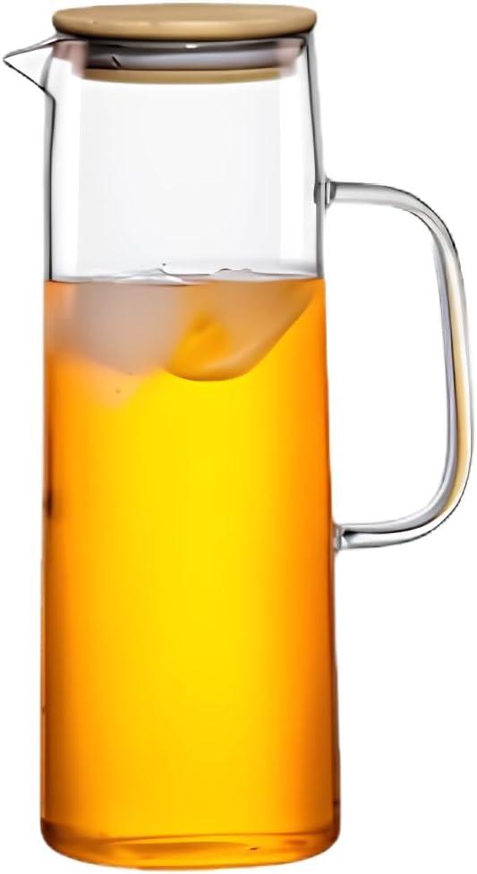Jarra de Vidro com Tampa de Bambu, 1200ml