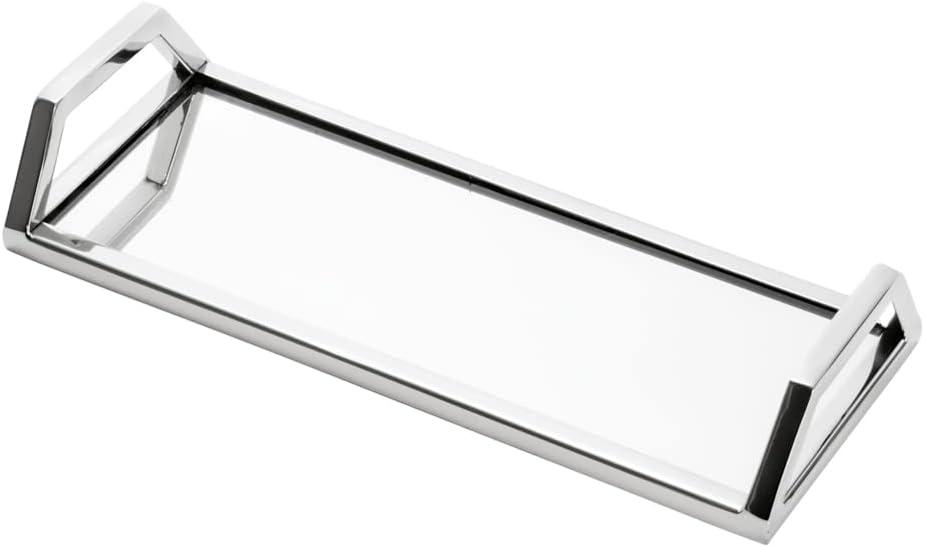 WOLFF - Bandeja de Aço Inox com Espelho 30cm x 12cm x 5cm