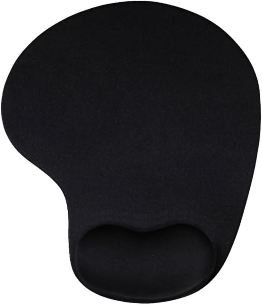 Mouse Pad Ergonômico com Apoio de Punho em Gel, Reduz a Tensão na Mão, Antiderrapante- Distribuição Exclusiva QH Shopp (Preto)