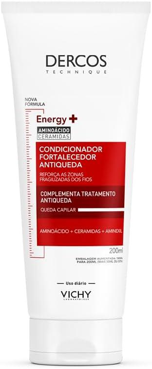 Vichy Dercos Energy+, Condicionador Antiqueda Fortalecedor com Aminexil, Aminoácidos e Ceramidas, +1.000 Fios Salvos em 1 Mês e +47% Fios Fortalecidos, 200ml