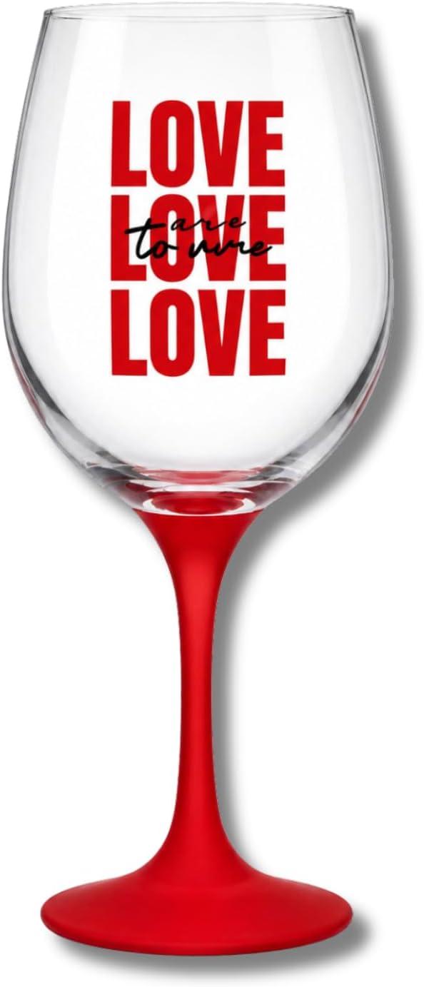 Taça de Vidro 450ml “LOVE” – Presente Romântico
