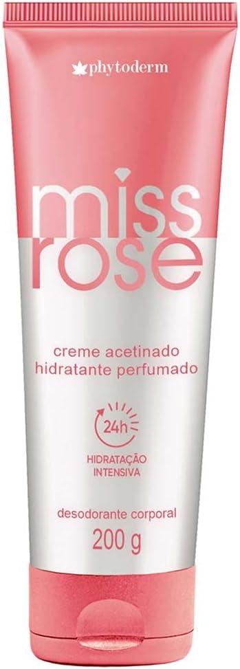 Creme Acetinado Hidratante Corporal Miss Rose Phytoderm 200g