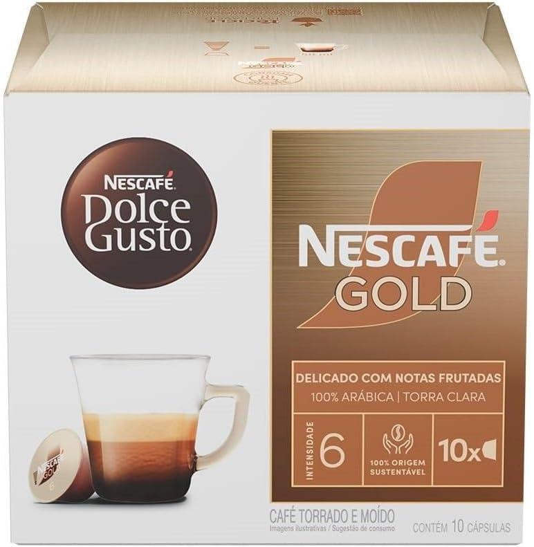 Café em Cápsula Dolce Gusto Gold Intensidade 6-10 cápsulas