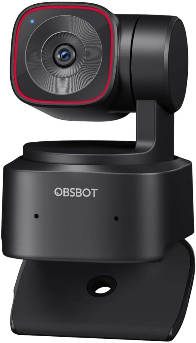 Tiny2 Lite 4K Webcams, com controle de voz PTZ, rastreamento AI multimodo e foco automático, câmera web com sensor de 1/1,5", controle por gestos,1080P 60 FPS