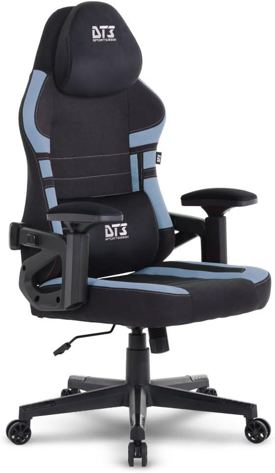 Cadeira Gamer DT3 GX, reclinável, apoio de cabeça ajustável, apoios de braços com ajuste de profundidade, revestimento em tecido Max2Weave, suporta até 110 e altura máx. de 1,75m (Blue)