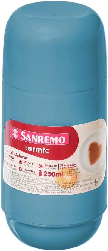 Sanremo - Garrafa Térmica Plástica Adorar de 250ml, Linha Termic