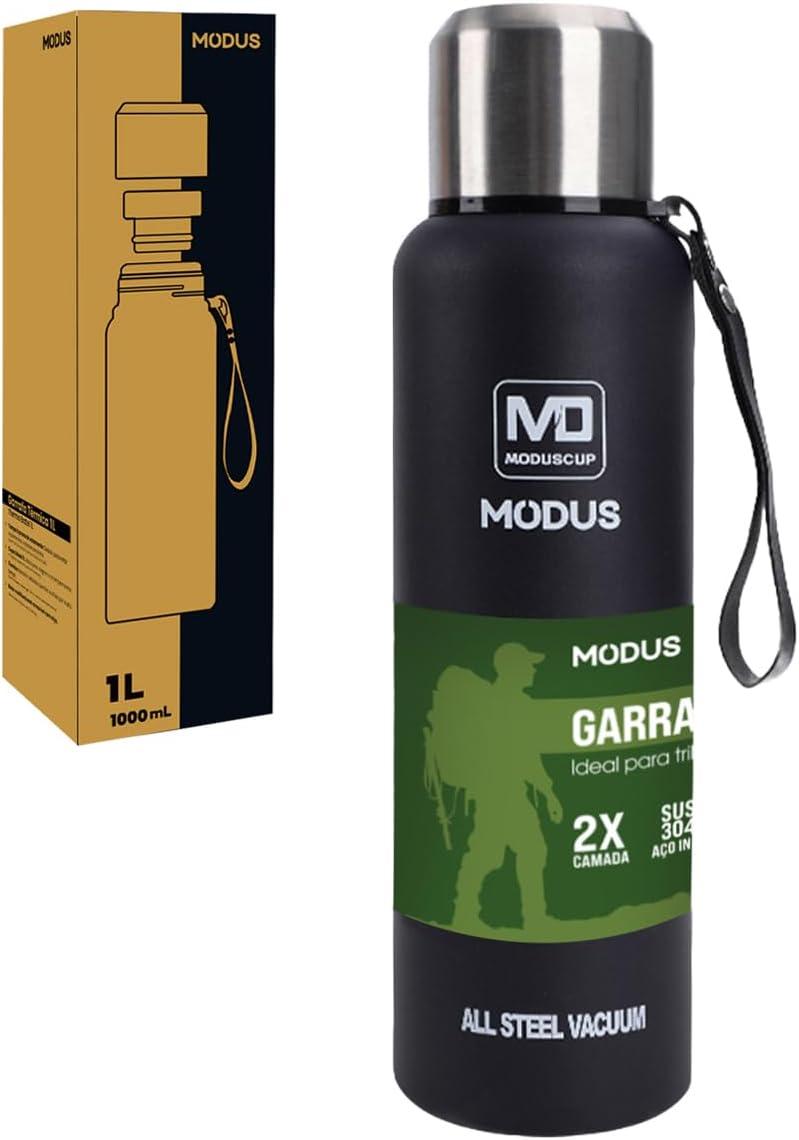 Garrafa Térmica Inox Parede Dupla Portátil Com Bolsa 1000ml/1500ml (1500ml Azul Marinho)