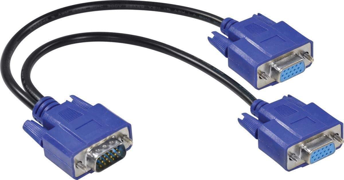 Vinik Cabo Y VGA Macho p/ 2 Fêmea 15 Pinos 0.2M Compatível c/ Monitor, Projetor - AVY-1M/2F