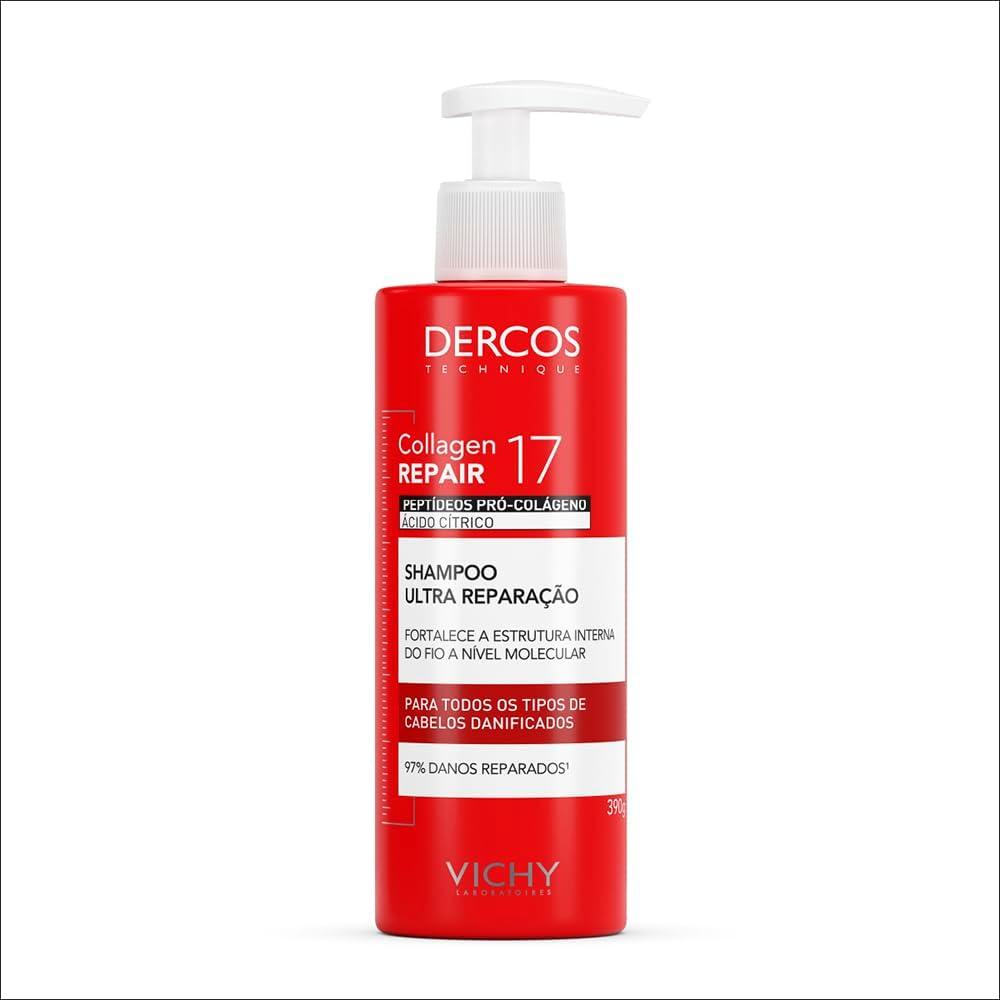Vichy Dercos Collagen Repair 17 Shampoo Antiqueda e Antiquebra Dercos Collagen Repair 17 Vichy 390g