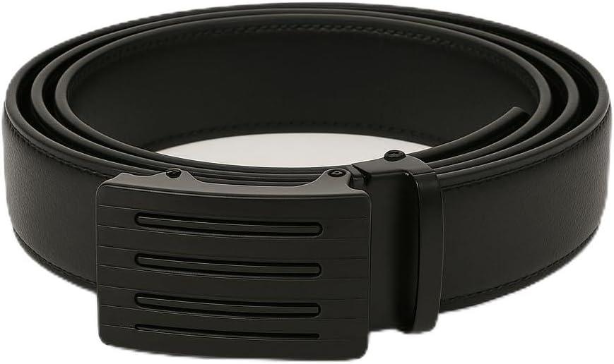 Cinto Social Masculino Premium em Couro, Preto, Fivela Automática Moderna, Design Elegante