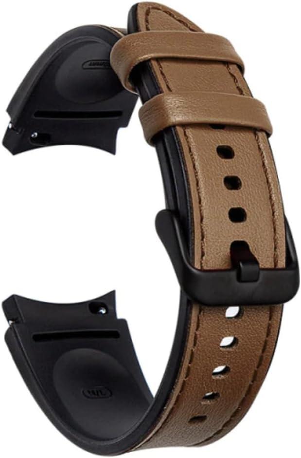 Pulseira De Couro + Silicone Compatível com GaIaxy Watch7 - Watch 6 - Watch6 Classic - Watch 5 - Watch5 Pro - Watch 4 - Watch4 Classic