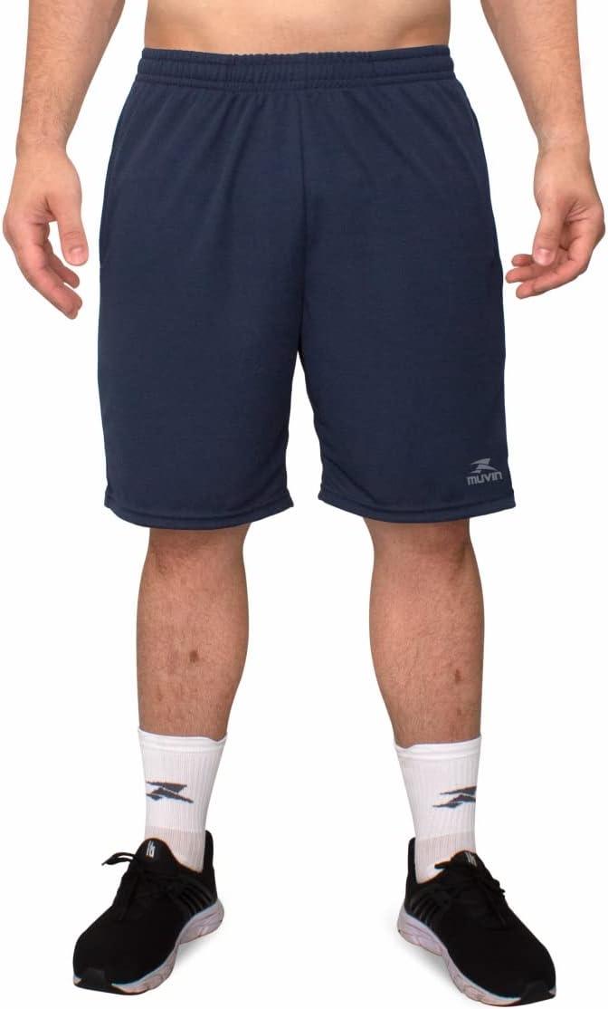 Bermuda Esportiva Basic Muvin – Masculino – Calção Esportivo – Com Bolso - Bermuda Futebol - Tecnologia Dry – Voleibol – Handebol – Futevôlei – Beach Tennis – Confortável – Leve – Treino