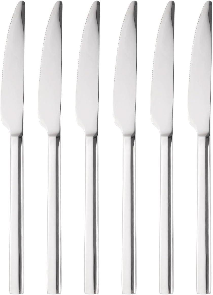 WOLFF - Conjunto 6 Facas para Churrasco de Aço Inox Viena