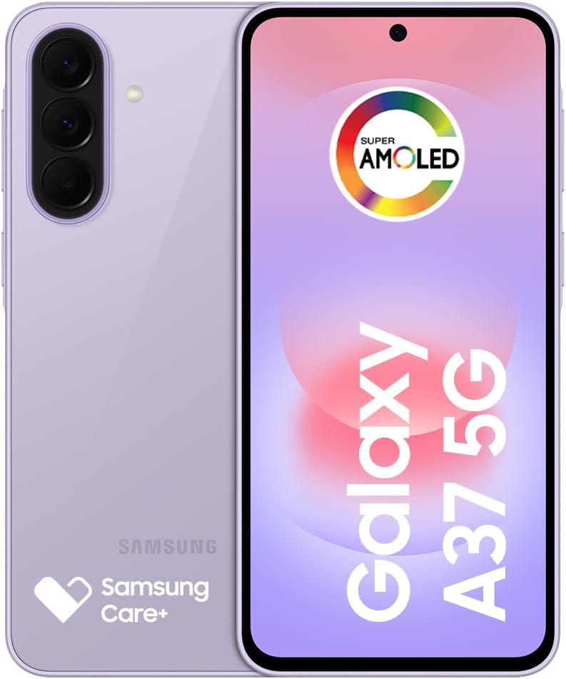 Celular Samsung Galaxy A37 5G 128GB, 6GB RAM, Câmera 50MP (lavanda)