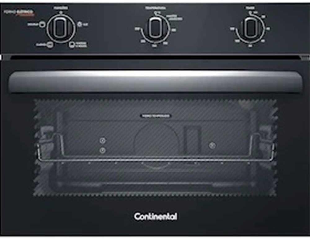 Continental Forno de Embutir Elétrico OC4EM Preto 50 Litros com TOPLimpaFácil 1575W Embutir 45x56x53 cm 18,9 kg