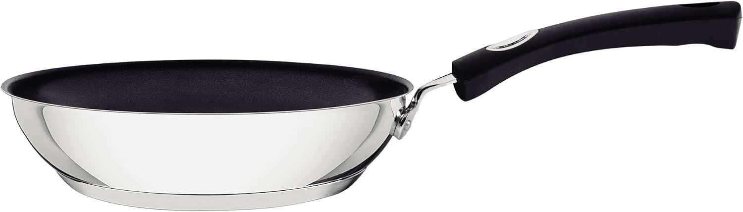 Frigideira Tramontina Solar Silicone Rasa em Aço inox Fundo Triplo Revestimento Interno Antiaderente com Cabo de Silicone 20 cm 1,3 L