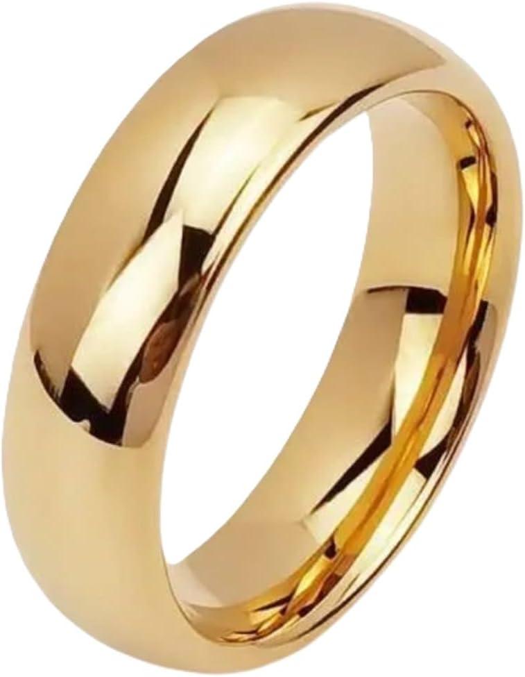 Aliança de Casamento e Noivado Banhada a Ouro 18k 6mm Premium