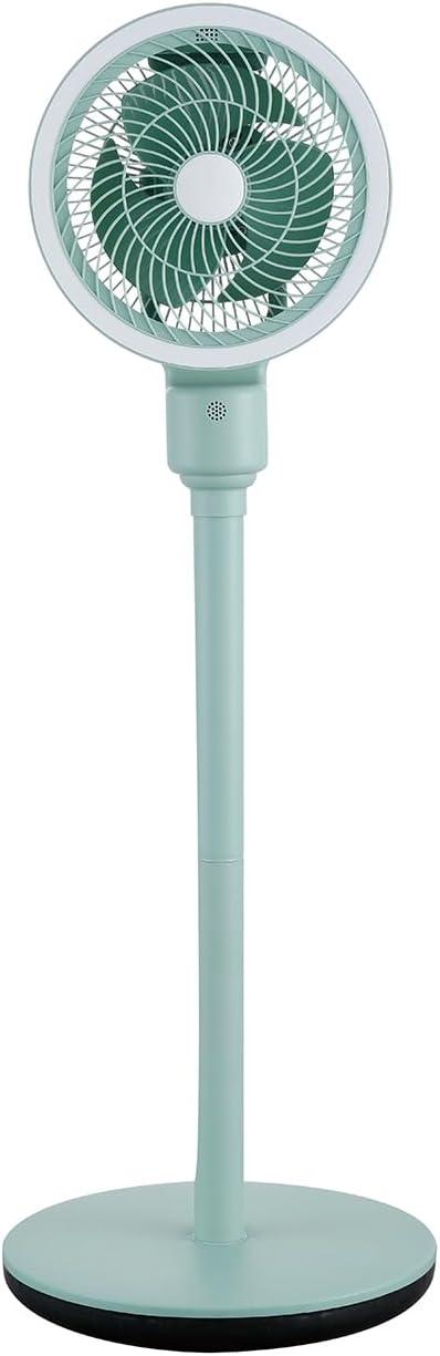 HEPTA WORLD Ventilador de Coluna 43cm, 5 Hélices, 3 Velocidades, Função Oscilante, Silencioso, Design Slim, Classe A Eficiência Energética para Casa e Escritório, Verde Menta, 110V