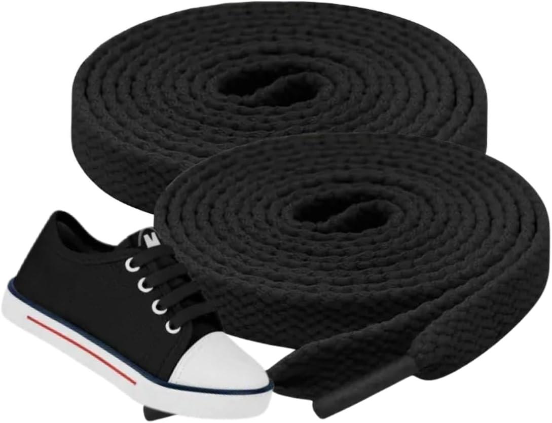 Cadarço Achatado 110cm Preto para Tênis 1 Par Original