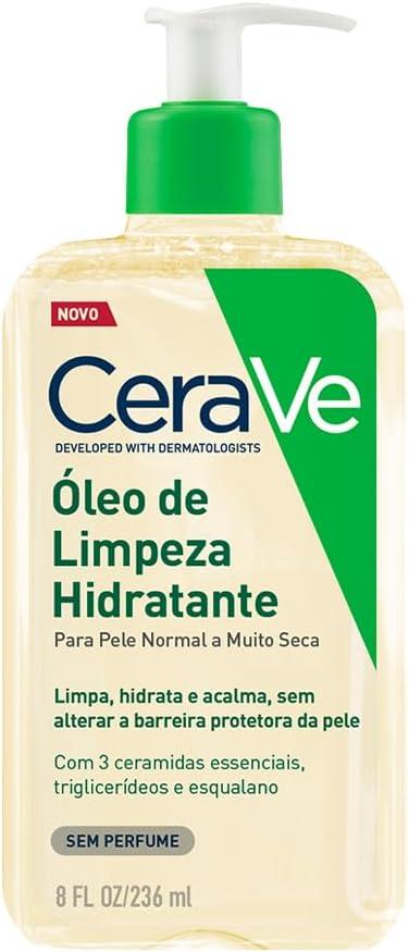 CeraVe Óleo de Limpeza Hidratante para Banho, Sem Fragrância, 236ml