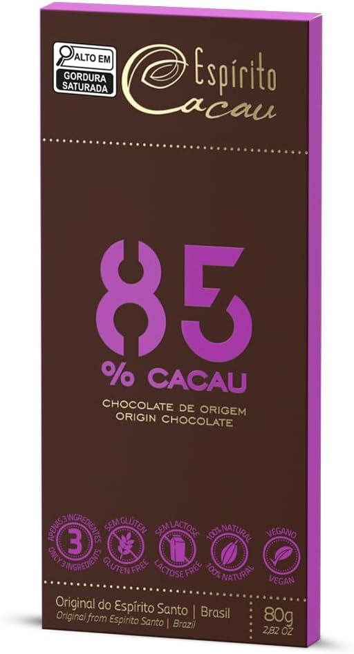Chocolate 85% Cacau Tab 80gr